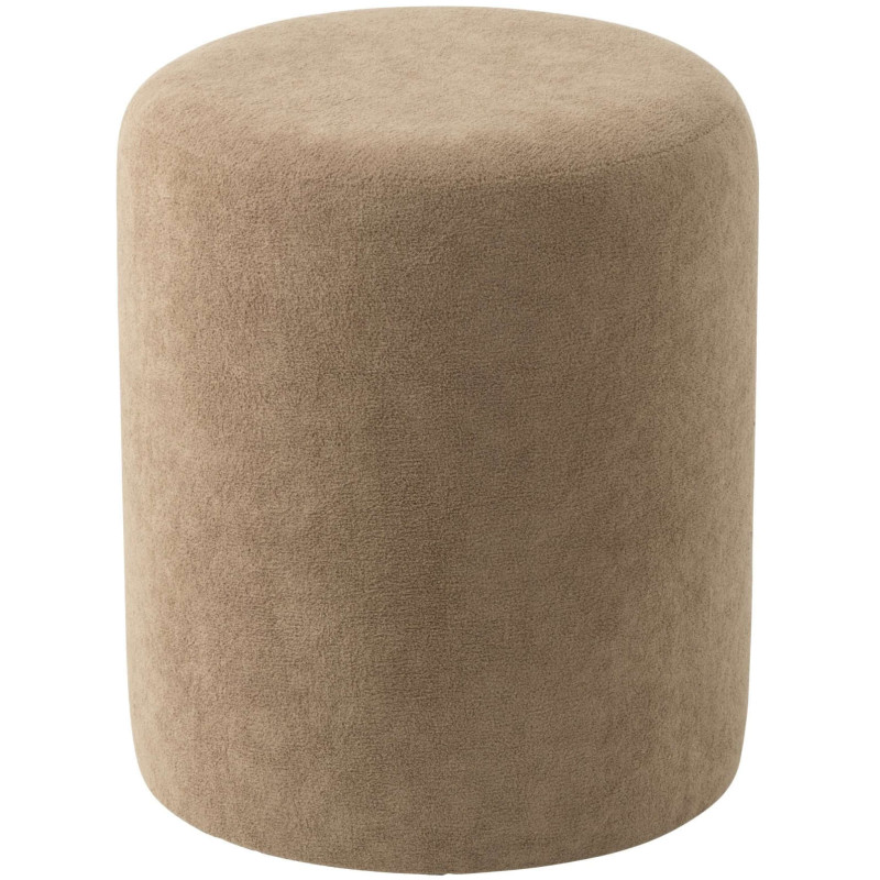 Pouf rond taupe 36x36x41 cm Sirolo