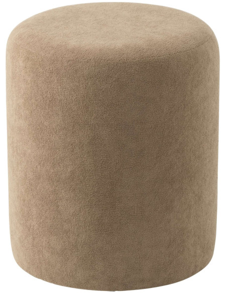 Pouf rond taupe 36x36x41 cm Sirolo