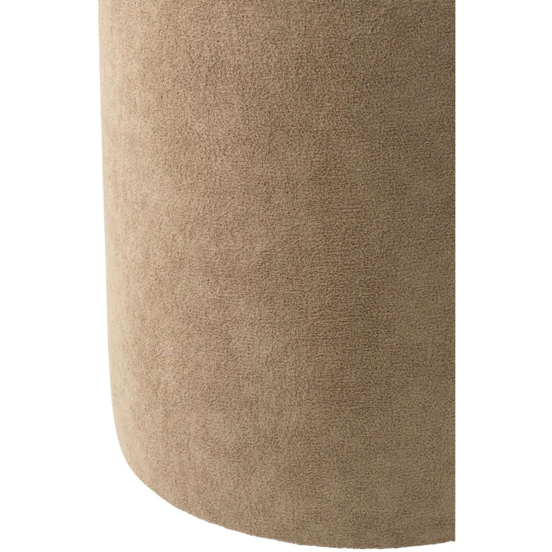 Pouf rond taupe 36x36x41 cm Sirolo