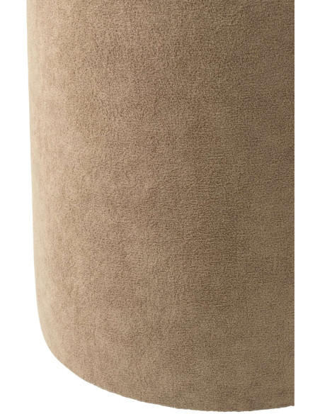 Pouf rond taupe 36x36x41 cm Sirolo