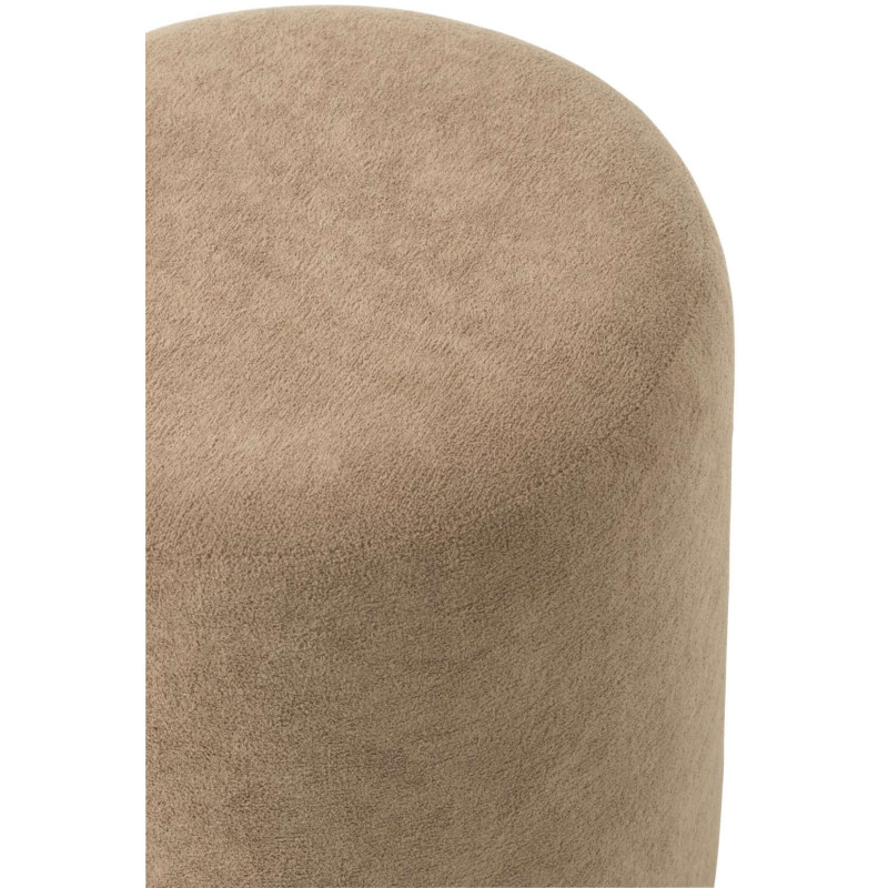 Pouf rond taupe 36x36x41 cm Sirolo