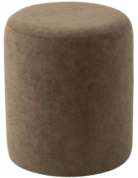 Pouf rond marron 36x36x41 cm Sirolo