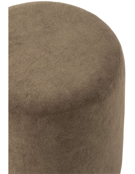 Pouf rond marron 36x36x41 cm Sirolo
