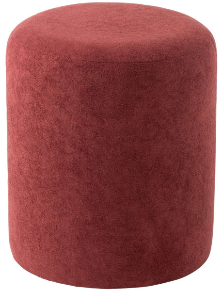 Pouf rond bordeaux 36x36x41 cm Sirolo