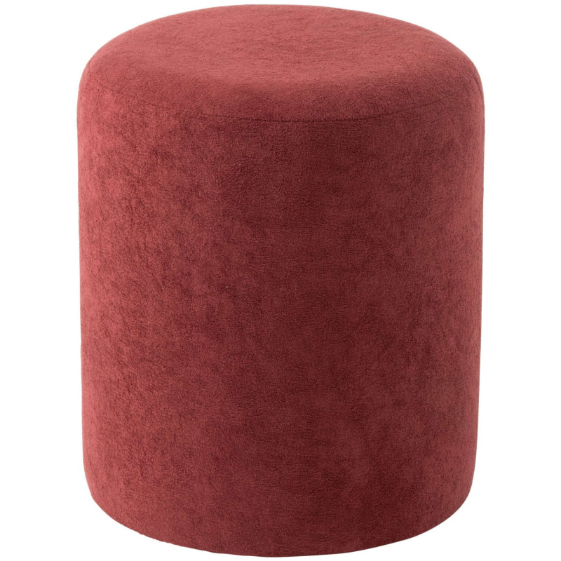 Pouf rond bordeaux 36x36x41 cm Sirolo