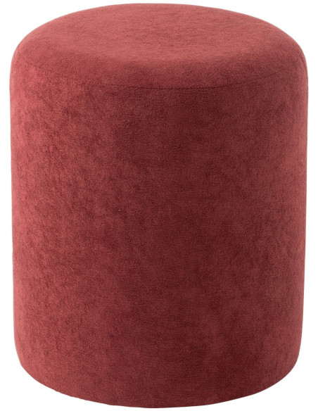 Pouf rond bordeaux 36x36x41 cm Sirolo