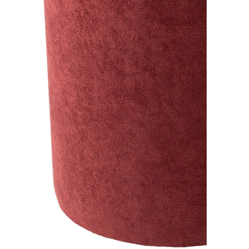 Pouf rond bordeaux 36x36x41 cm Sirolo