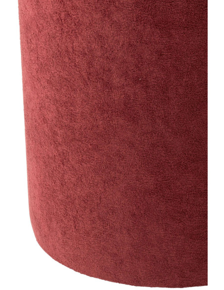 Pouf rond bordeaux 36x36x41 cm Sirolo