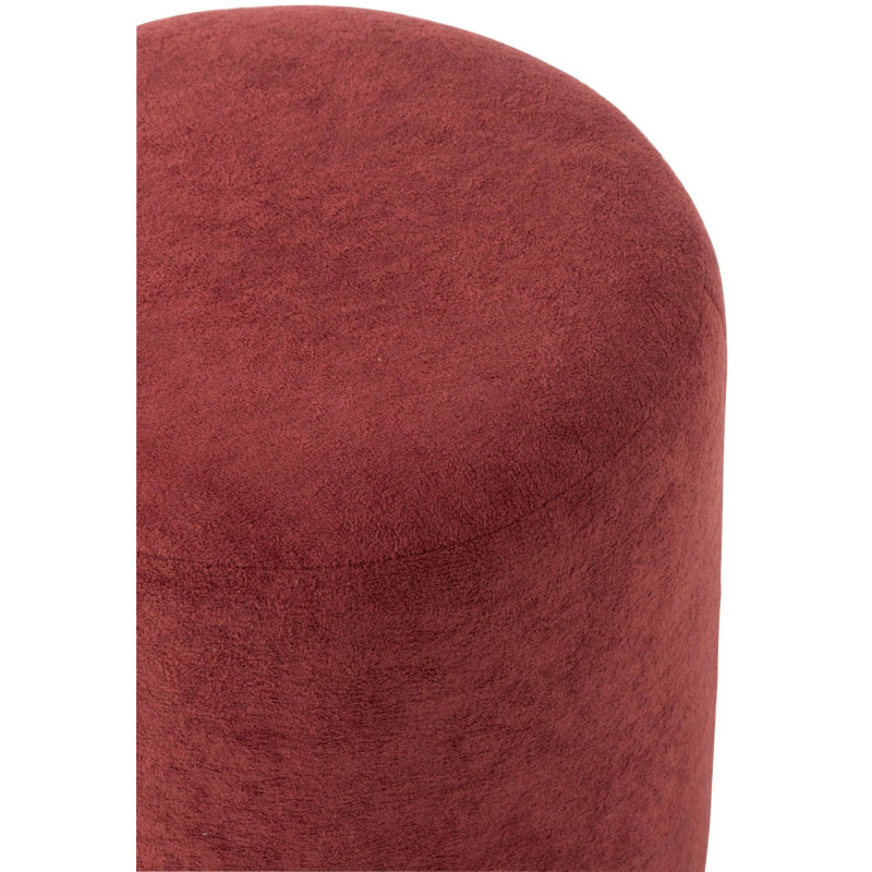 Pouf rond bordeaux 36x36x41 cm Sirolo