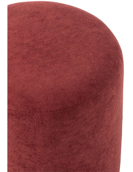 Pouf rond bordeaux 36x36x41 cm Sirolo