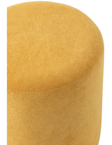 Pouf rond jaune moutarde 36x36x41 cm Sirolo