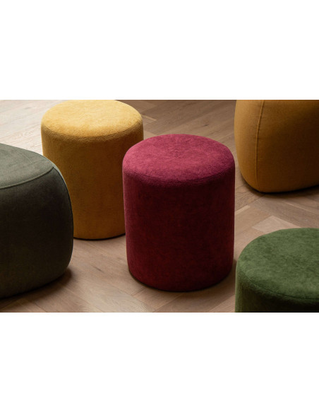 Pouf rond jaune moutarde 36x36x41 cm Sirolo