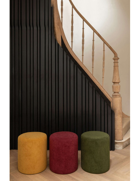 Pouf rond jaune moutarde 36x36x41 cm Sirolo