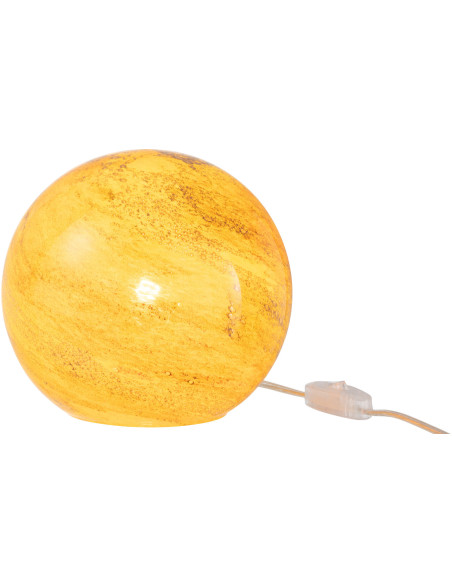Lampe à poser Ronde Dany 20 cm en Verre Jaune - 2