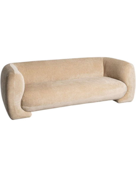 Canapé 3 places beige design arrondi 226 cm Atrani