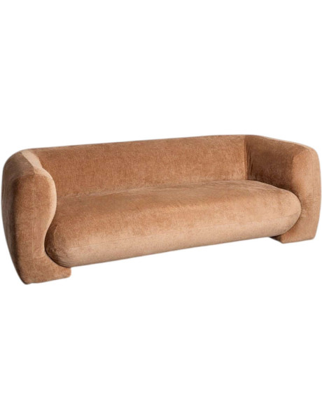 Canapé 3 places saumon design arrondi 226 cm Atrani