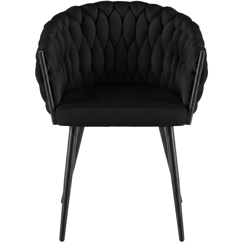 Chaise de salle à manger en velours...