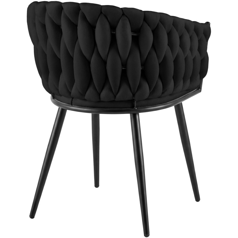 Chaise de salle à manger en velours...
