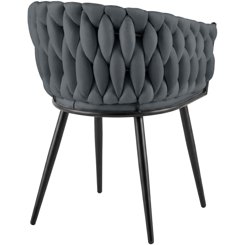 Chaise de salle à manger en velours...