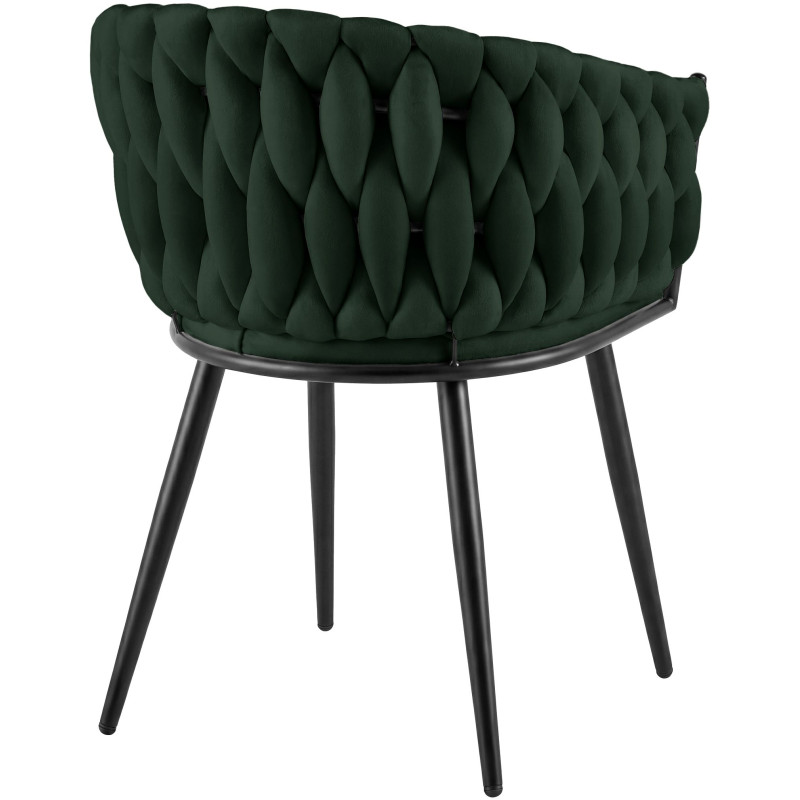 Chaise de salle à manger en velours...