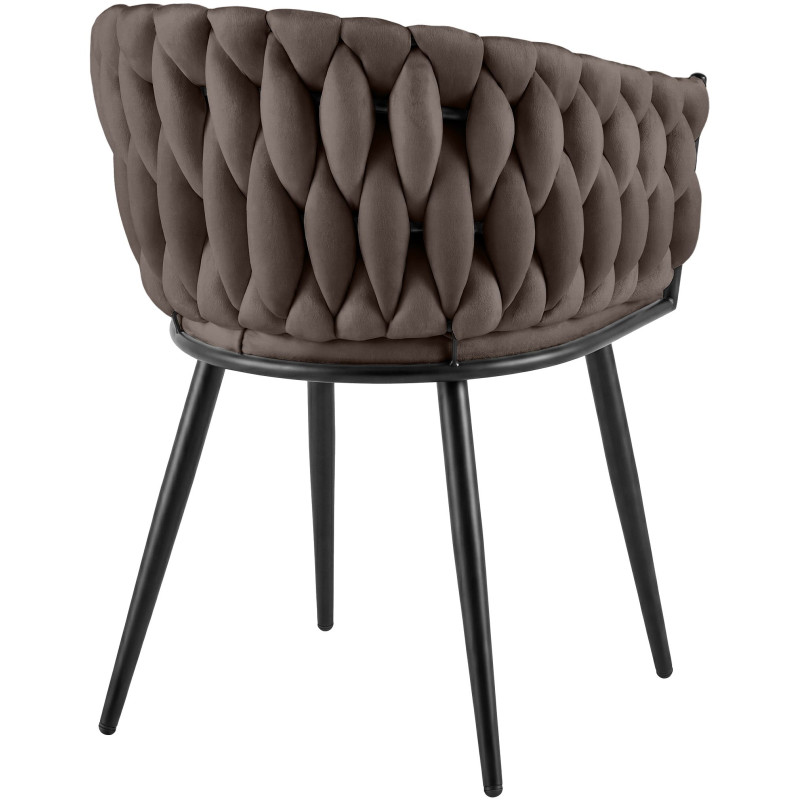 Chaise de salle à manger en velours...