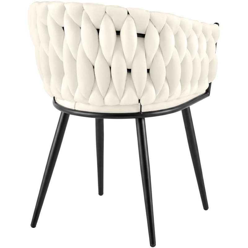 Chaise de salle à manger en velours...