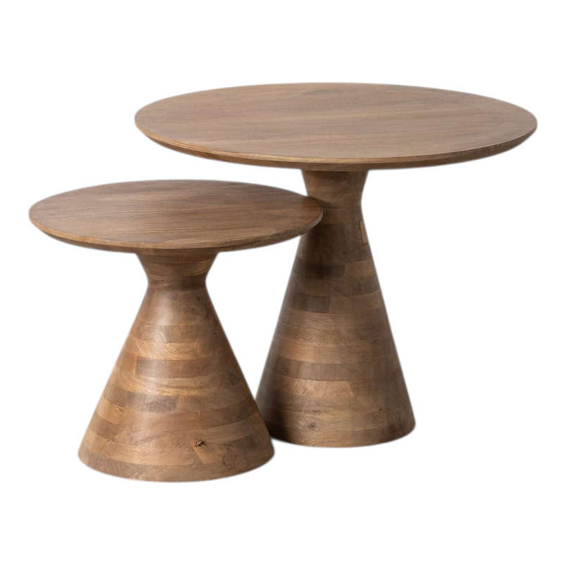 Lot de 2 tables gigognes rondes en...