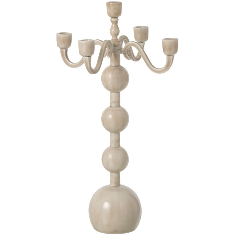Chandelier 5 branches beige en...