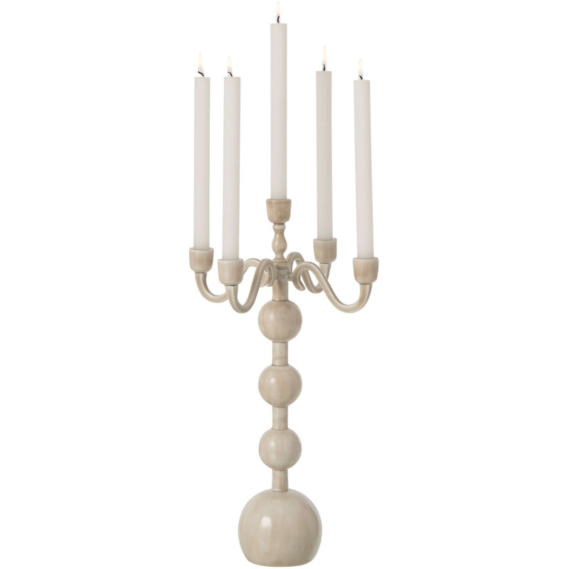 Chandelier 5 branches beige en...