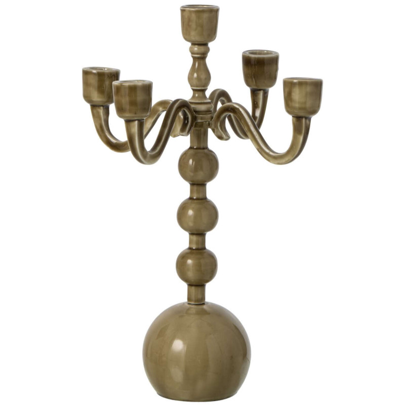 Chandelier 5 branches vert olive en...