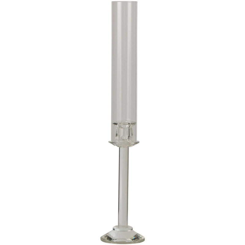 Bougeoir haut en verre transparent 61...