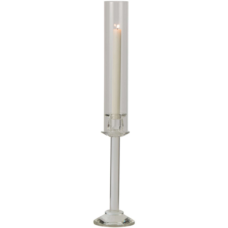 Bougeoir haut en verre transparent 61...