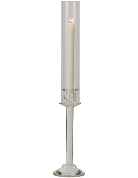 Bougeoir haut en verre transparent 61 cm Jablonec