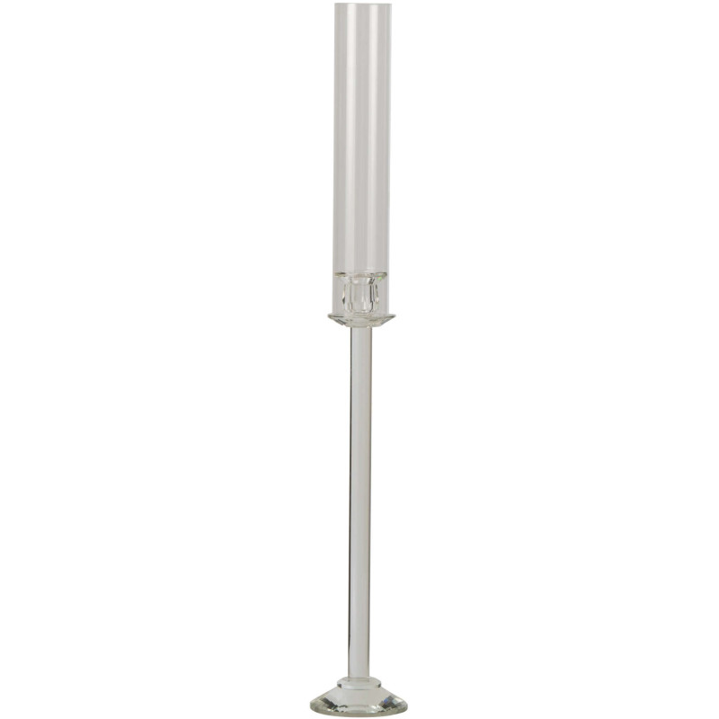 Bougeoir haut en verre transparent 80...