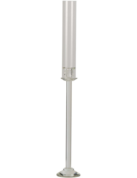 Bougeoir haut en verre transparent 80 cm Jablonec