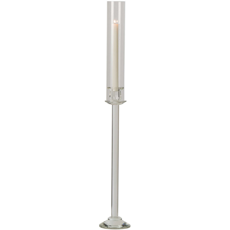 Bougeoir haut en verre transparent 80...