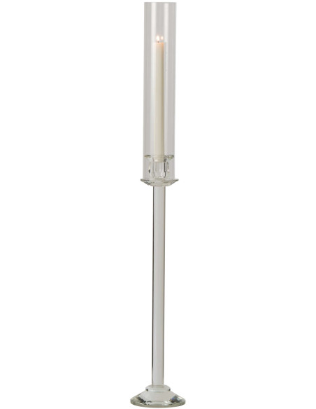 Bougeoir haut en verre transparent 80 cm Jablonec