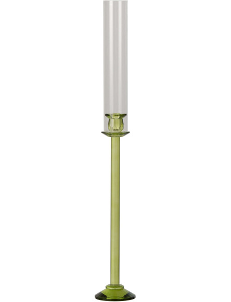 Bougeoir haut en verre vert 80 cm Jablonec