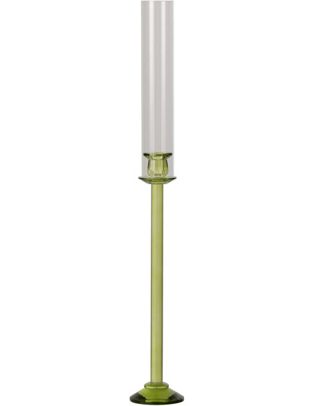 Bougeoir haut en verre vert 80 cm Jablonec