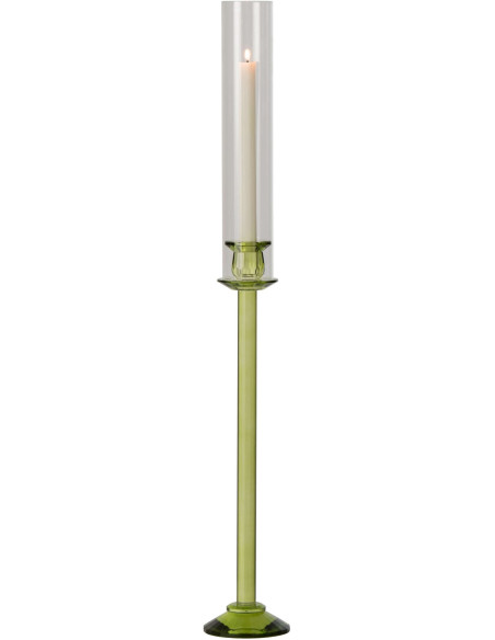Bougeoir haut en verre vert 80 cm Jablonec
