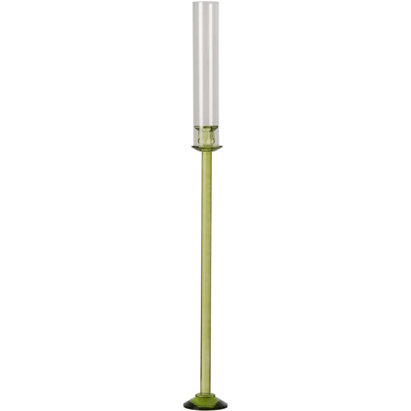 Bougeoir haut en verre vert 100 cm...