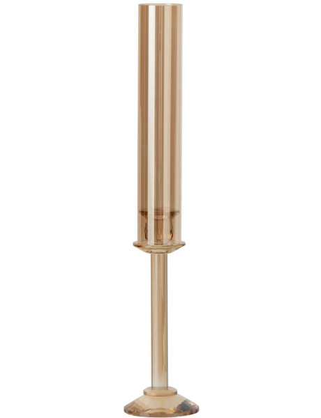 Bougeoir haut en verre doré 61 cm Jablonec