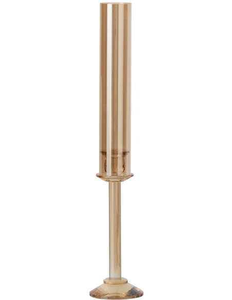 Bougeoir haut en verre doré 61 cm Jablonec