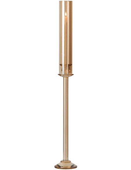 Bougeoir haut en verre doré 80 cm Jablonec