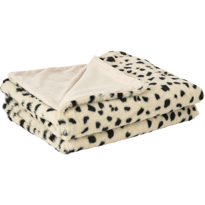 Plaid dalmatien noir et ivoire...