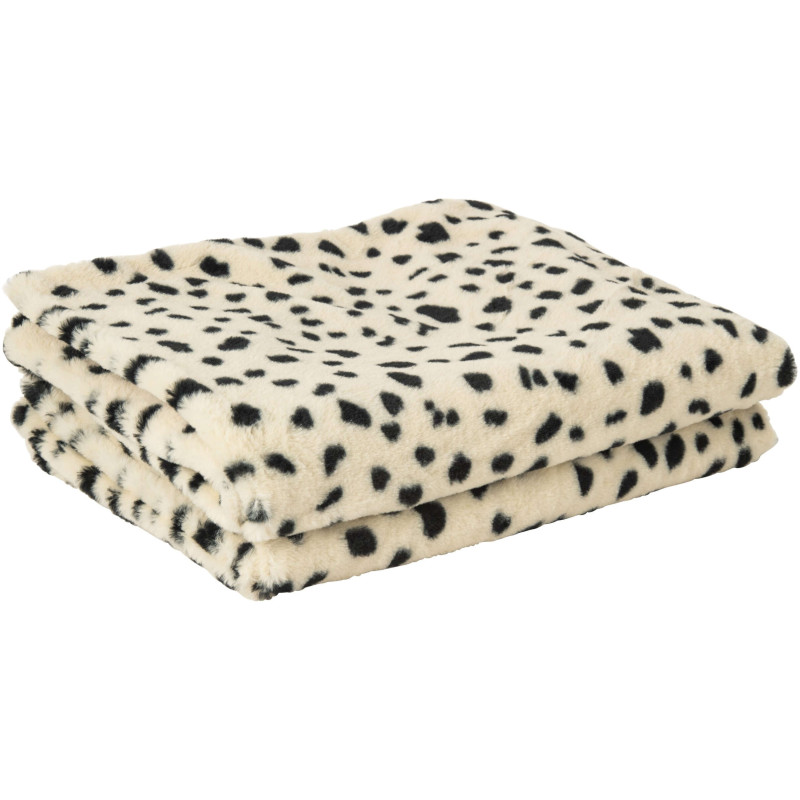 Plaid dalmatien noir et ivoire...