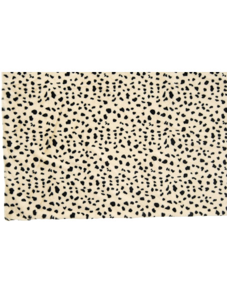 Plaid dalmatien noir et ivoire 130x180 cm Sibenik