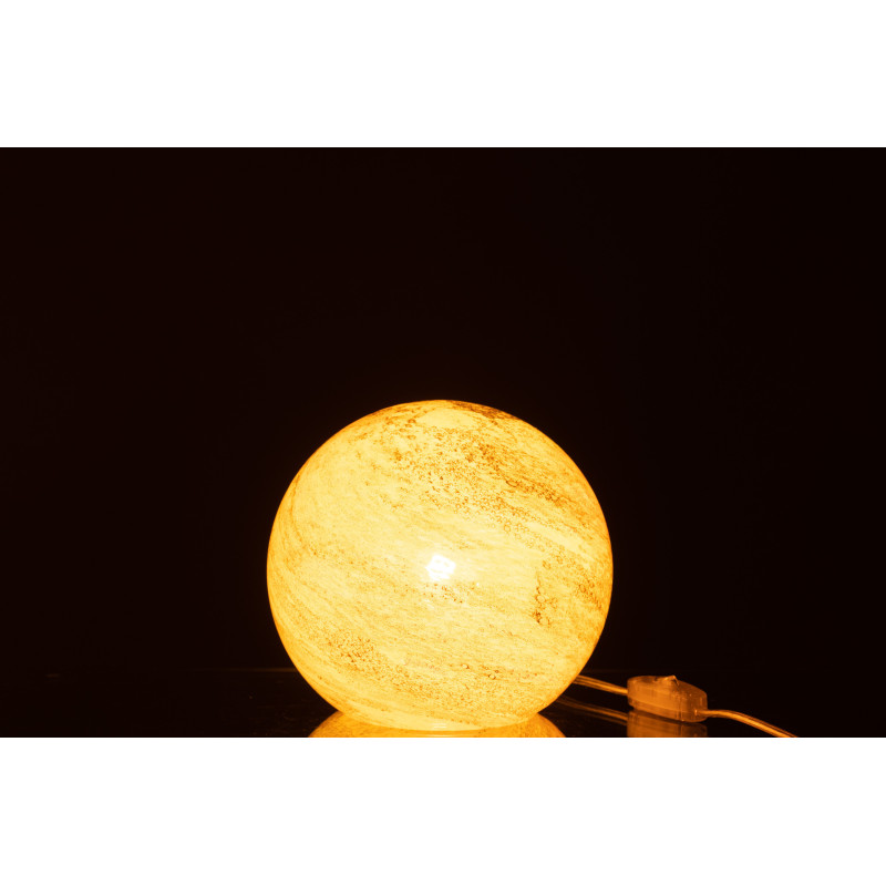 Lampe à poser Ronde Dany 20 cm en Verre Jaune - 3