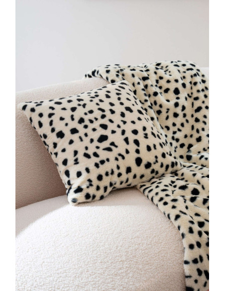 Plaid dalmatien noir et ivoire 130x180 cm Sibenik