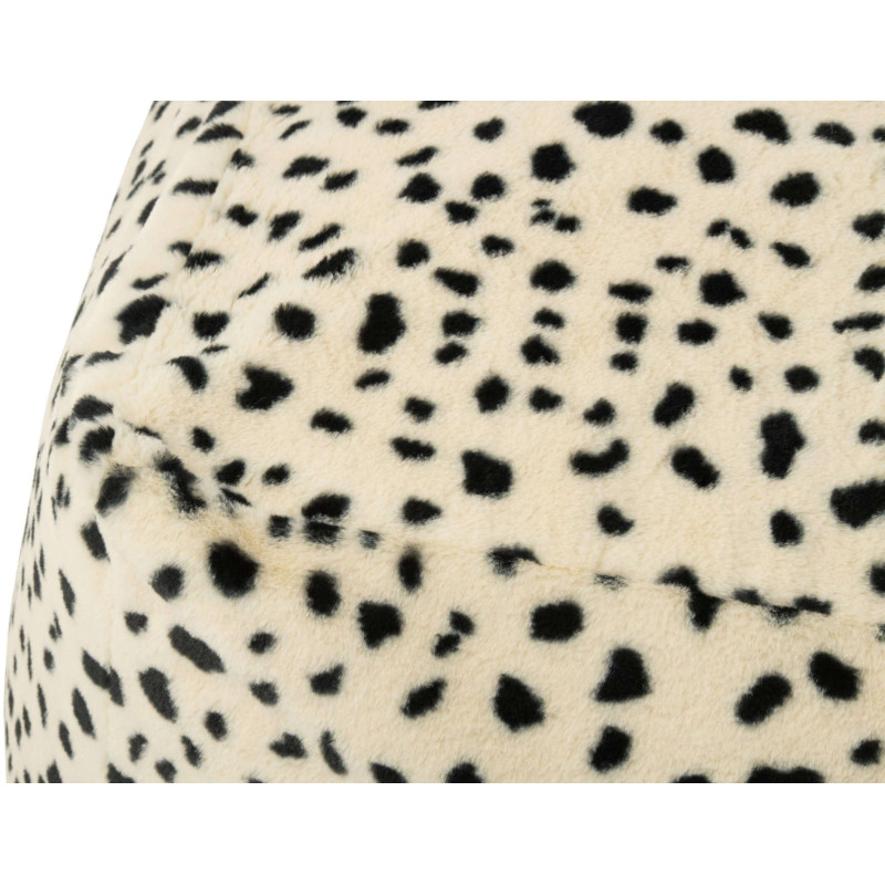 Pouf carré dalmatien noir et ivoire...